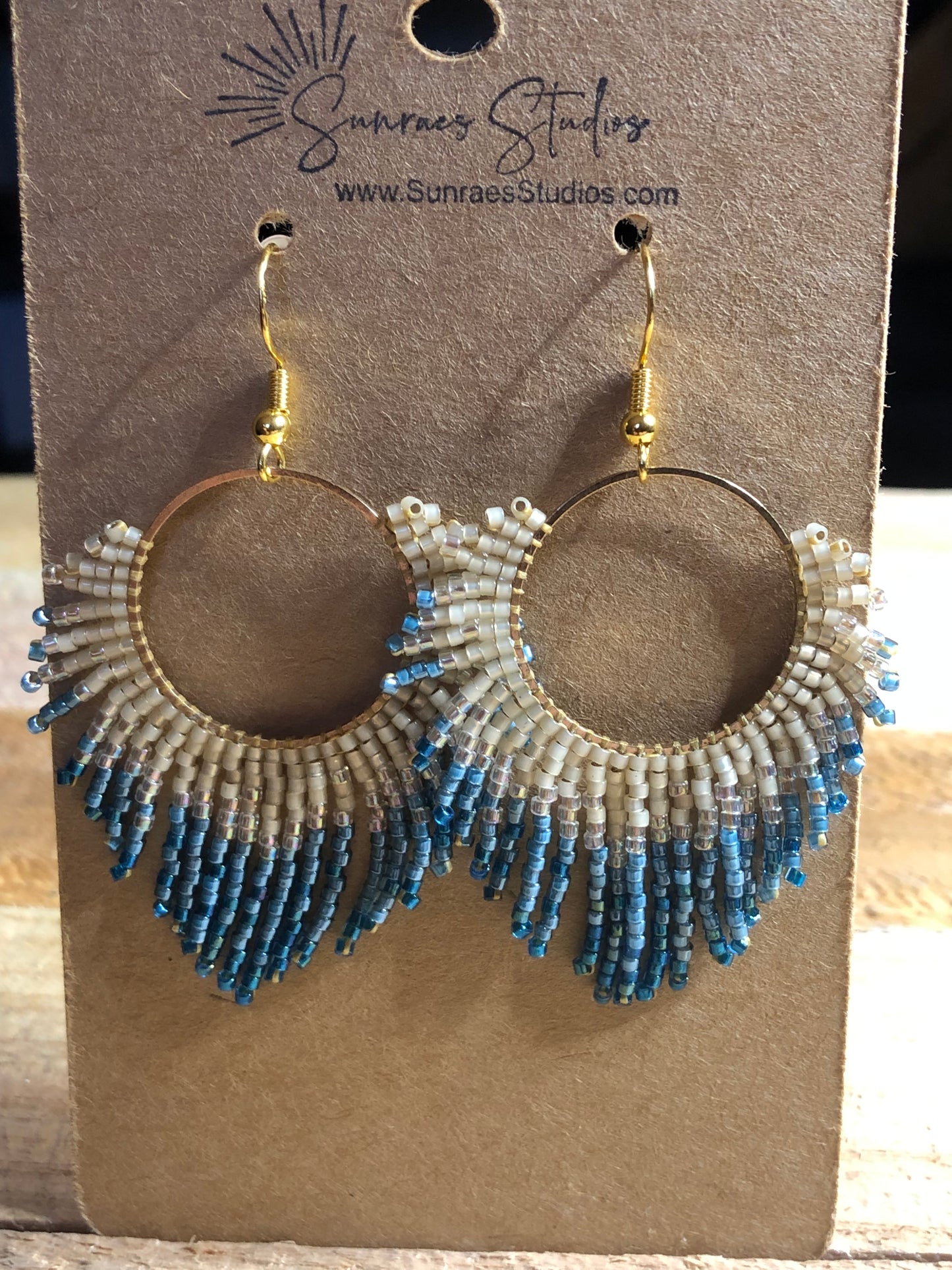 Coastal Inspired Tribal Fringe Beaded Earrings