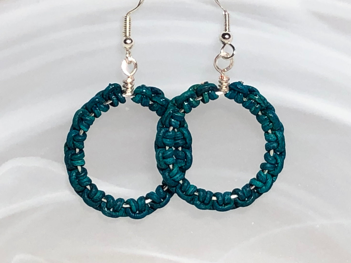 Larks Knot Macrame Hoops