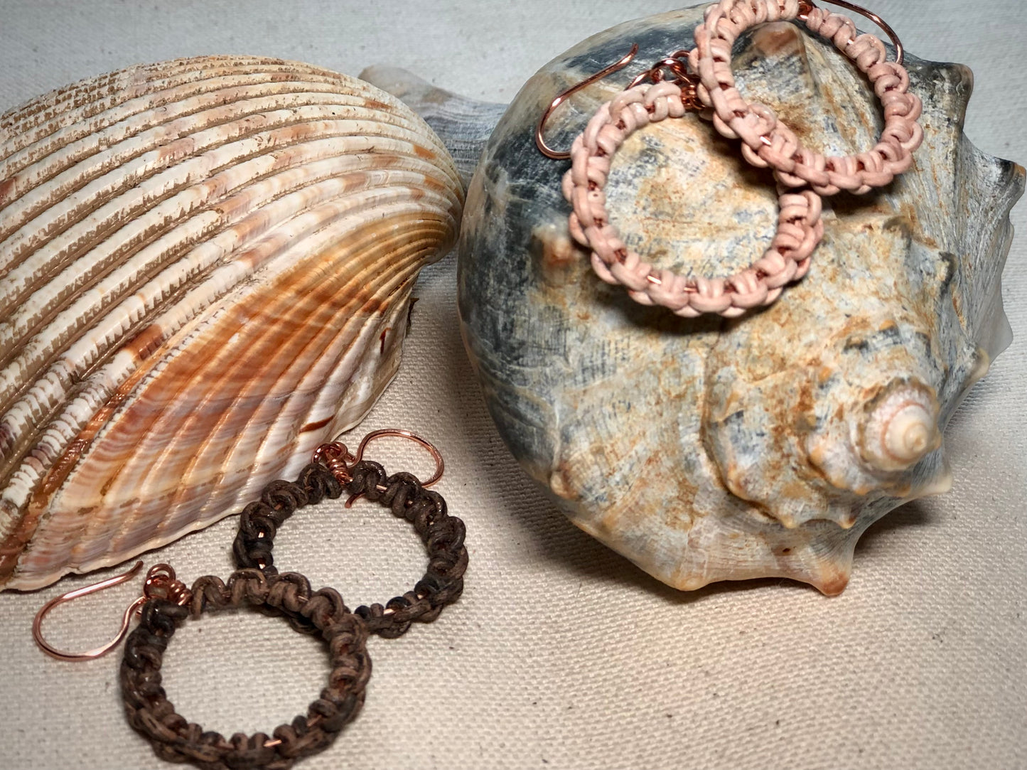 Larks Knot Macrame Hoops