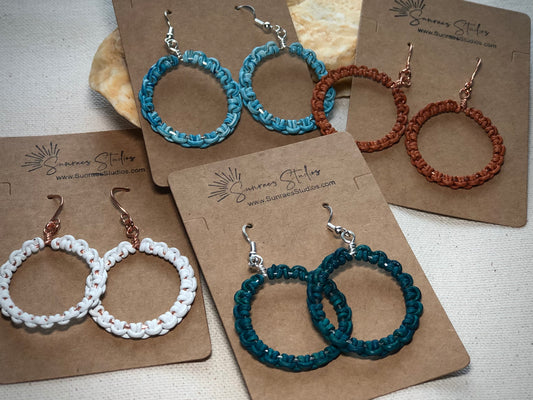 Larks Knot Macrame Hoops