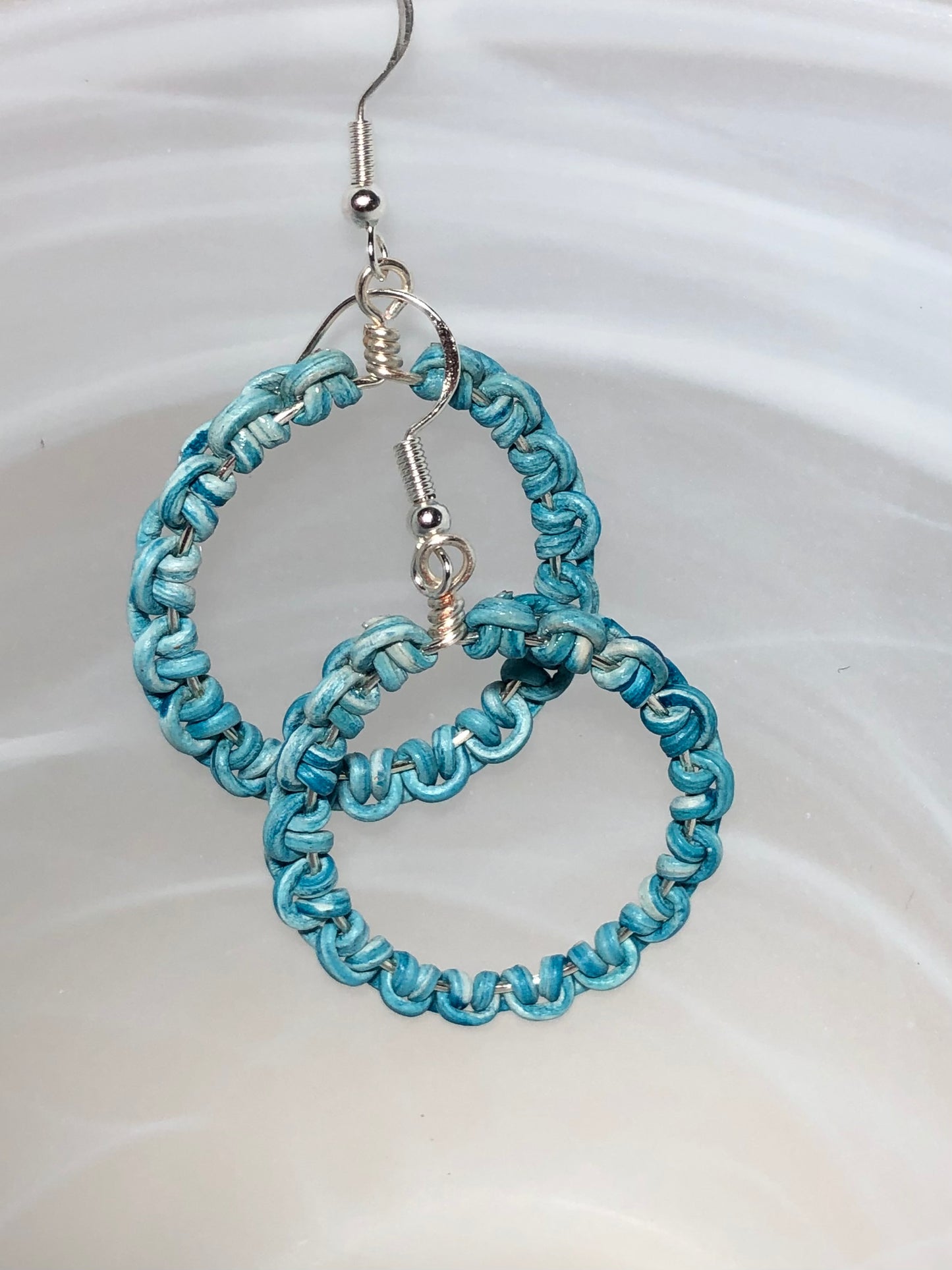 Larks Knot Macrame Hoops